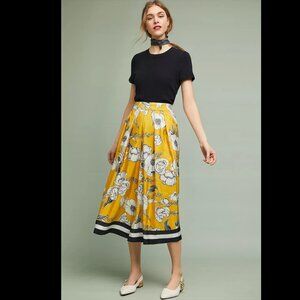 Silk wide-leg floral pants